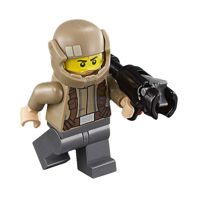 LEGO Minifigure - Resistance Trooper, Dark Tan Jacket, Frown, Cheek Linest (2016) [STAR WARS]