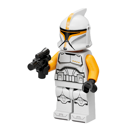 LEGO Minifigure - Clone Trooper Commander (Phase 1) - Bright Light Orange Arms, Nougat Head [STAR WARS]