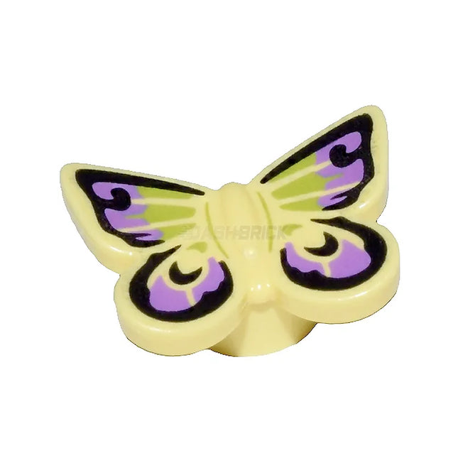 LEGO Minifigure Animal - Butterfly, Medium Lavender Wings, Bright Light Yellow [80674pb01]