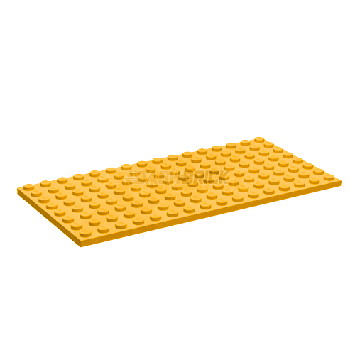 LEGO Plate 8 x 16, Bright Light Orange [92438]