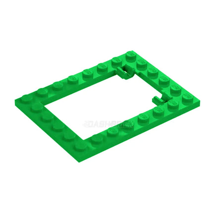LEGO Plate, Modified 6 x 8 Trap Door Frame Horizontal, Bright Green [92107] 6433571