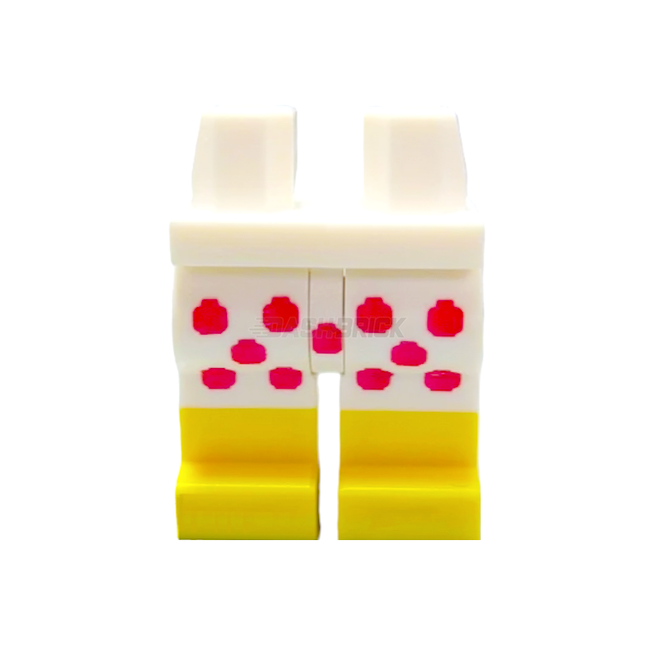 LEGO Minifigure Part - Hips and Legs, Shorts, White with Red Spots [970c00pb1024]