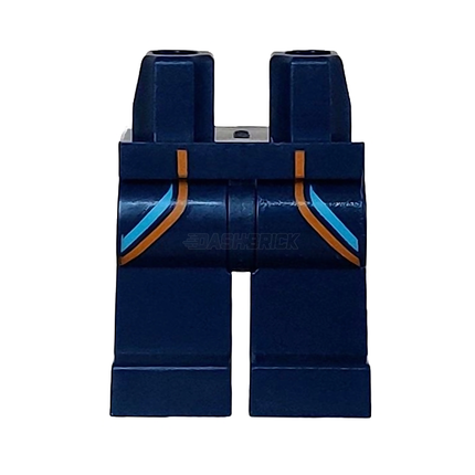 LEGO Minifigure Parts - Hips and Legs, Stripes, Dark Blue [970c00pb1514]