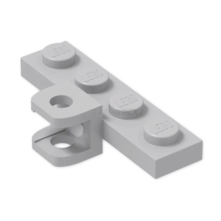 LEGO Plate, Modified 1 x 4 with Tow Ball Socket, Flattened with Holes, Light Grey [98263] 6273218