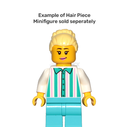 LEGO Minifigure Part - Hair Female, Large High Bun, Bright Light Yellow [27186]