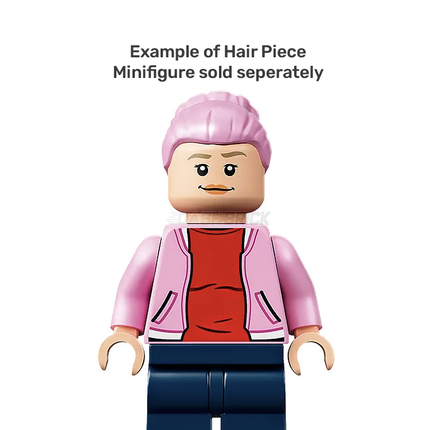 LEGO Minifigure Part - Hair Female, Large High Bun, Bright Pink [27186]