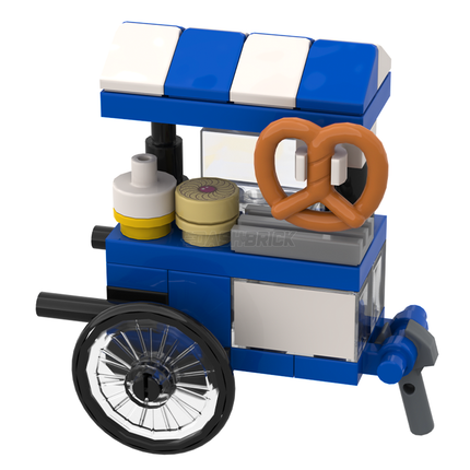 LEGO "Twisty Treats Pretzel Cart" - Brickside Delights Wagon #1 [MiniMOC]