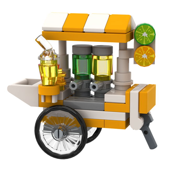 LEGO "Sunkissed Sips Refreshment Cart" - Brickside Delights Wagon #6 [MiniMOC]