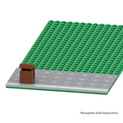 LEGO Modular Street, City Street with Bin, Grate 16 x 8 [MiniMOC]