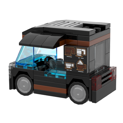 LEGO "The Mini Mug Mobile" - Coffee Truck, Black & Reddish Brown [MiniMOC]