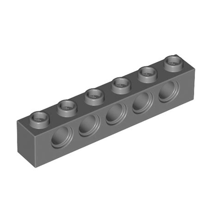 LEGO Technic, Brick 1 x 6 with Holes, Dark Grey [3894]