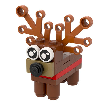 12 Days of Christmas - Dasher Reindeer (7 of 12) Made with Genuine LEGO® [MiniMOC]