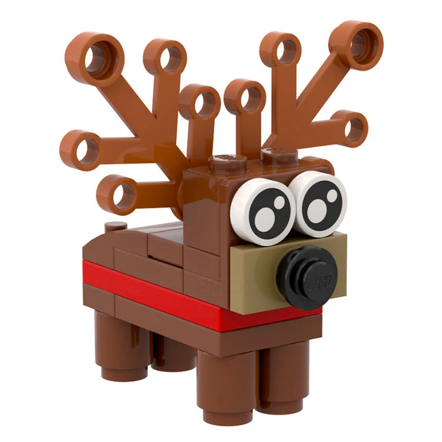 12 Days of Christmas - Dasher Reindeer (7 of 12) Made with Genuine LEGO® [MiniMOC]