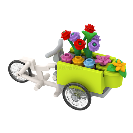 LEGO "Pedal Petals Delivery" - Florist on Wheels, Flowers, Bouquets, Bike [MiniMOC]