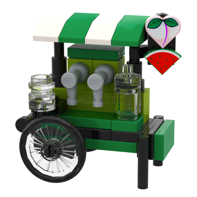 LEGO "BrickBurst Juices Drink Cart" - Brickside Delights Wagon #5 [MiniMOC]