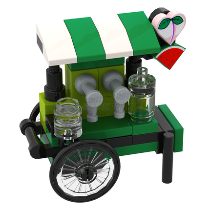 LEGO "BrickBurst Juices Drink Cart" - Brickside Delights Wagon #5 [MiniMOC]