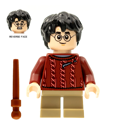 LEGO Minifigure - Harry Potter - Dark Red Torn Sweater, Dark Tan Short Legs [HARRY POTTER]
