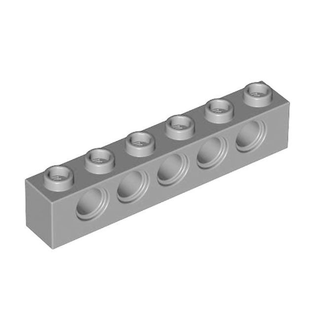 LEGO Technic, Brick 1 x 6 with Holes, Light Grey [3894] 4211466