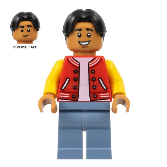 LEGO Minifigure - Ned Leeds - Red and Yellow Letter Jacket, Spider-Man [MARVEL]