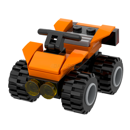 LEGO "Adventure ATV" - 4-Wheeler/Quad, Orange [MiniMOC]