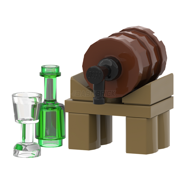 LEGO "Wine Barrel" - Winery, Casting, Wine Tasting [MiniMOC]