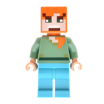 LEGO Minifigure - Alex - Medium Azure Legs, Angry (2025) [MINECRAFT]