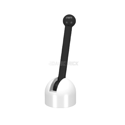 LEGO Antenna Small Base with Black Lever, White (4592 / 4593) [4592c02] 73737