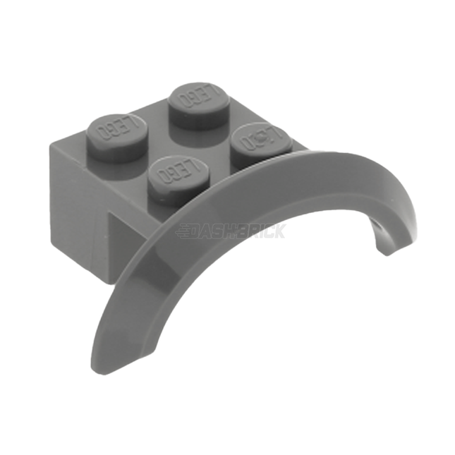 LEGO Vehicle, Mudguard 4 x 2 1/2 x 1 with Arch Round, Dark Grey [98282] 6170503