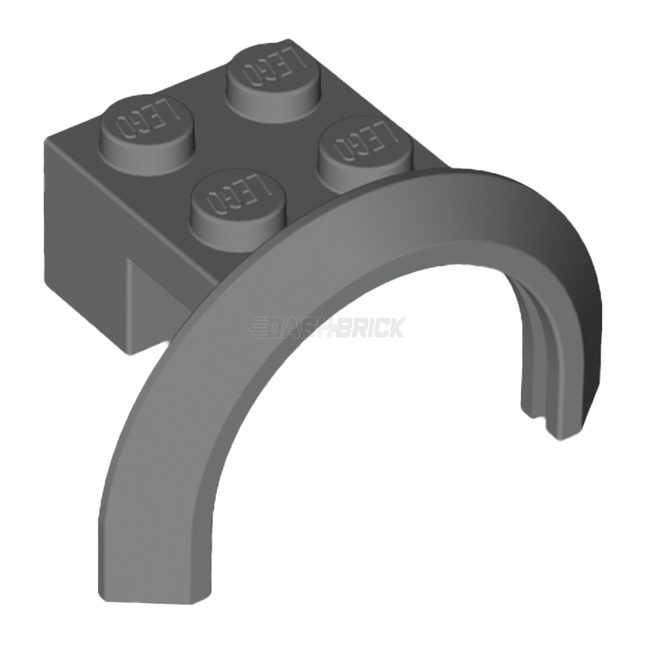 LEGO Vehicle, Mudguard 4 x 2 1/2 x 1 2/3 with Arch Round, Dark Grey [50745] 4260124