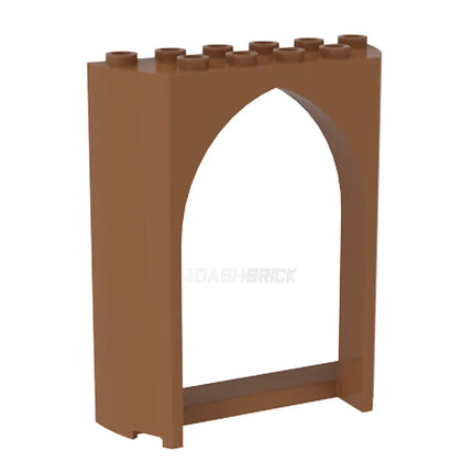 LEGO Panel 2 x 6 x 6 with Pointed Arch, Medium Nougat [35565] 6210608