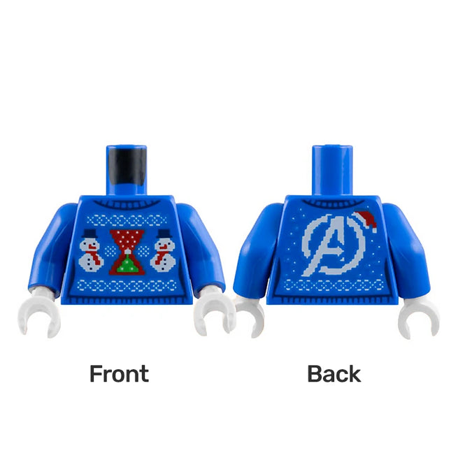 LEGO Minifigure Part - Torso, Knit Fair Isle Holiday Sweater, Snowmen, Avengers [973pb5387c01]