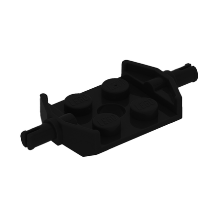 LEGO Plate, Modified 2 x 2, Wheels Holder Wide and Hole, Black [6157] 615726