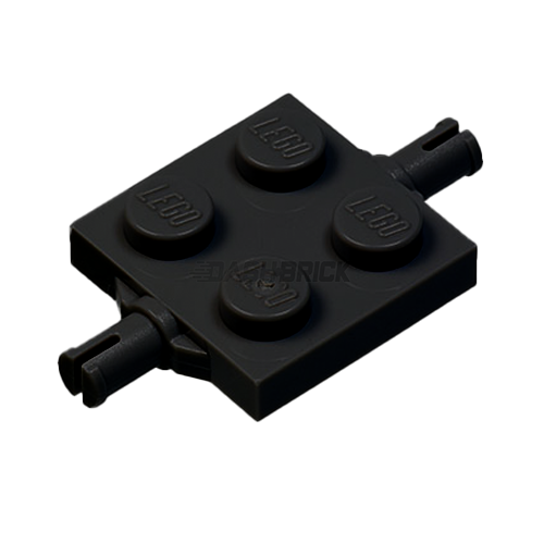 LEGO Plate, Modified 2 x 2 with Wheels Holder, Black [4600] 460026
