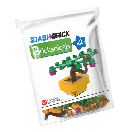 LEGO "Brickanicals #2" Bonsai Tree in Bright Light Orange Pot [MiniMOC]