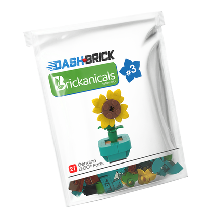 LEGO "Brickanicals #3" Sunflower in Dark Turquoise Pot [MiniMOC]
