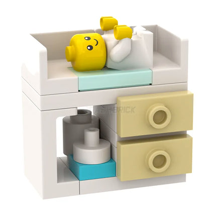 LEGO "Baby Change Table" - Draws and Storage [MiniMOC]