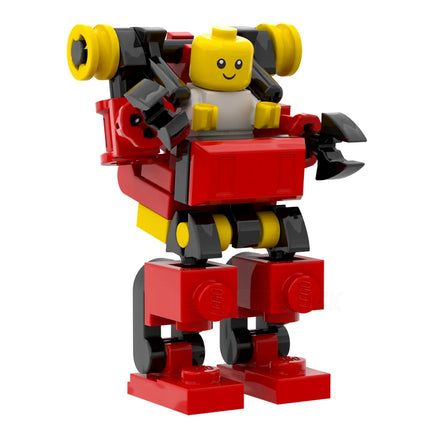 LEGO "Baby Mech Warrior" - Robot Exosuit/Power Armour, Red/Black/Yellow [MiniMOC]