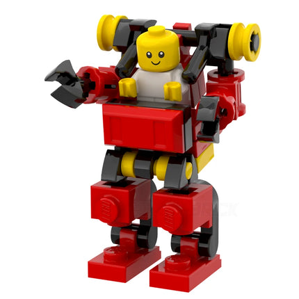 LEGO "Baby Mech Warrior" - Robot Exosuit/Power Armour, Red/Black/Yellow [MiniMOC]