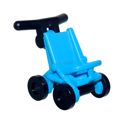 LEGO Minifigure Accessory - Stroller / Baby Carriage Seat / Pram, Dark Azure [5491]