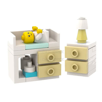 LEGO "Baby Change Table" - Draws and Storage [MiniMOC]