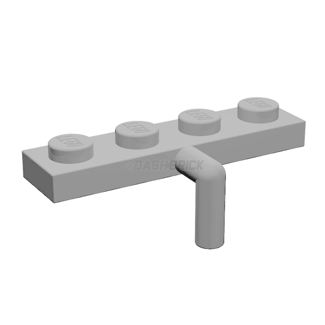 LEGO Plate, Modified 1 x 4 with Bar Arm Down, Light Grey [30043] 6173095