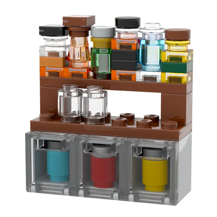 LEGO "Brickhouse Bar" - Bottle Shelves + Fridges [MiniMOC]