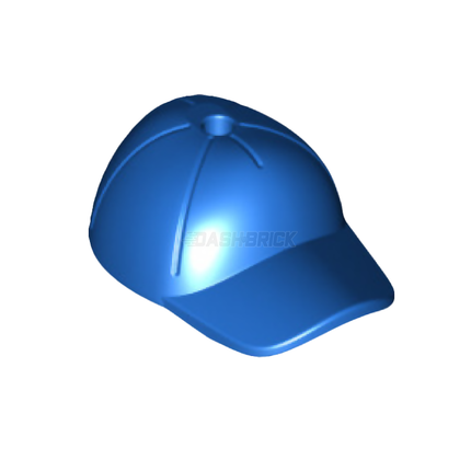 LEGO Minifigure Part - Hat, Baseball Cap, Short Curved Bill with Seams, Blue [11303]