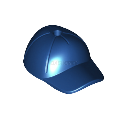 LEGO Minifigure Part - Hat, Baseball Cap, Short Curved Bill with Seams, Dark Blue [11303]