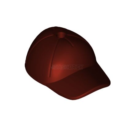 LEGO Minifigure Part - Hat, Baseball Cap, Short Curved Bill with Seams, Reddish Brown [11303]