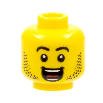 LEGO Minifigure Part - Head, Beard, Open Mouth Grin, White Teeth, Red Tongue [3626pb2898] 6338854