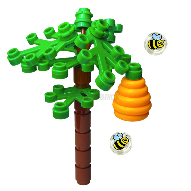 LEGO "Busy Bee Tree" - Bumble Bees, Tree and Beehive [MiniMOC]
