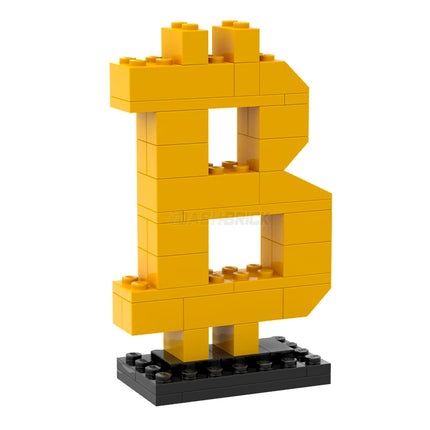 LEGO "Bitcoin B" - BTC Logo, Desk Display Item [MiniMOC]