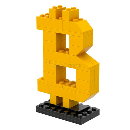 LEGO "Bitcoin B" - BTC Logo, Desk Display Item [MiniMOC]