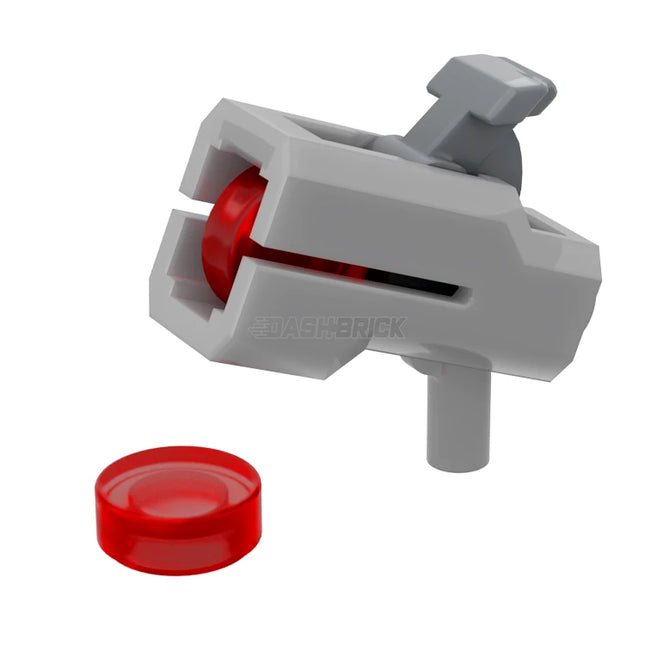 LEGO Minifigure Accessory - Weapon Bazooka, Mini Blaster/Shooter, Firing 1 x 1 Tiles, Trans-Red [69767]